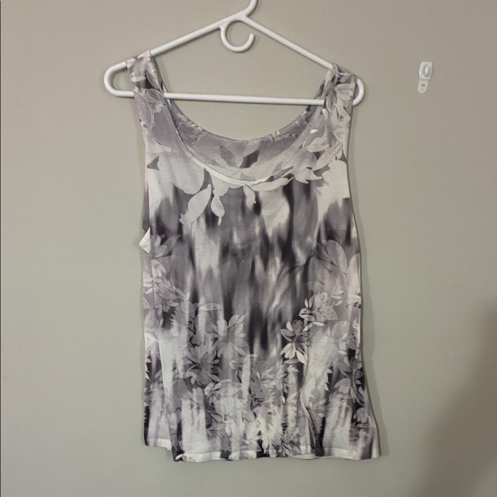 Floral Gray Women's Tank Top